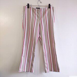 Y2K Zinc Stripe Pants Crop Festival MOD Indie  Junior Sz 11